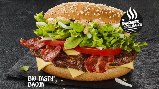 Der Big Tasty Bacon zählt nun zu den Standardprodukten bei McD Der Big Tasty Bacon zählt nun zu den Standardprodukten bei McD