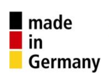 Das Signet der Bundesregierung „made in Germany“. Das Signet der Bundesregierung „made in Germany“.