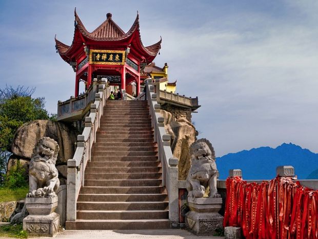 Buddhistischer Tempel in China. Buddhistischer Tempel in China.