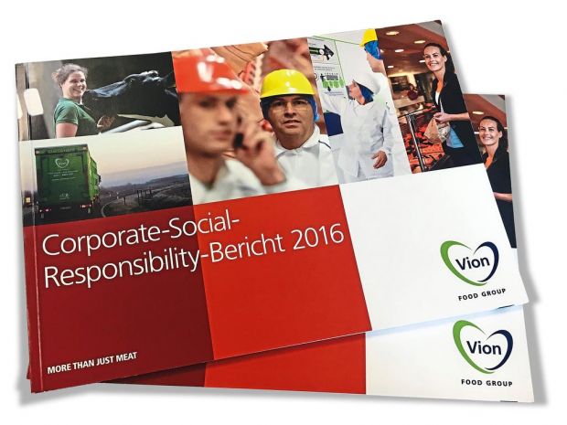 Der CSR-Report zeichnet die Nachhaltigkeitsstrategie von Vion und erläutert die Maßnahmen, die der Schlachtkonzern zur Erreichung seiner Ziele einsetzt. Der CSR-Report zeichnet die Nachhaltigkeitsstrategie von Vion und erläutert die Maßnahmen, die der Schlachtkonzern zur Erreichung seiner Ziele einsetzt.