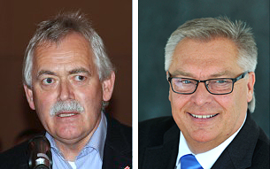 Konrad Ammon (links) und Hans-Peter Rauch bewerben sich um den Posten des Landesinnungsmeisters. Konrad Ammon (links) und Hans-Peter Rauch bewerben sich um den Posten des Landesinnungsmeisters.