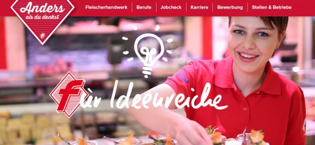 Motiv aus der Nachwuchskampagne für das Fleischerhandwerk. Motiv aus der Nachwuchskampagne für das Fleischerhandwerk.