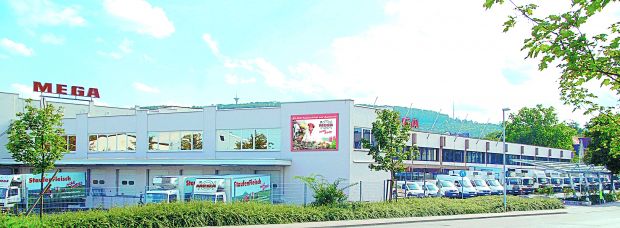 Der Hauptsitz der Mega in der Stuttgarter Schlachthofstraße. Hier findet die Messe statt. Der Hauptsitz der Mega in der Stuttgarter Schlachthofstraße. Hier findet die Messe statt.
