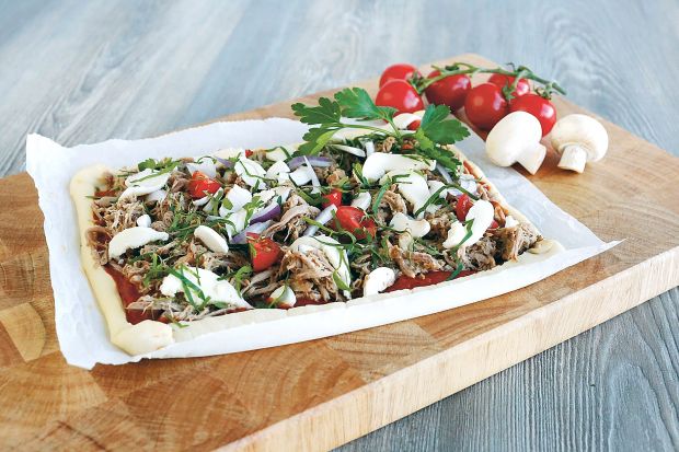 Die Pulled-Meat-Pizza. Die Pulled-Meat-Pizza.