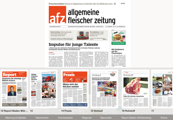 Die afz ist für das iPad im App-Store erhältlich. Die afz ist für das iPad im App-Store erhältlich.