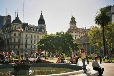 Die Plaza de Mayo in Buenos Aires. Die Plaza de Mayo in Buenos Aires.