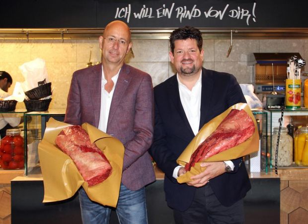 Oliver Althoff (links), Chief Executive Officer (CEO) von Marché International, und Chefredakteur Jan Spielhagen von Beef! Oliver Althoff (links), Chief Executive Officer (CEO) von Marché International, und Chefredakteur Jan Spielhagen von Beef!