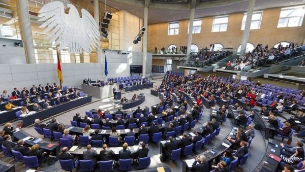 Plenarsaal des Deutschen Bundestags. Plenarsaal des Deutschen Bundestags.