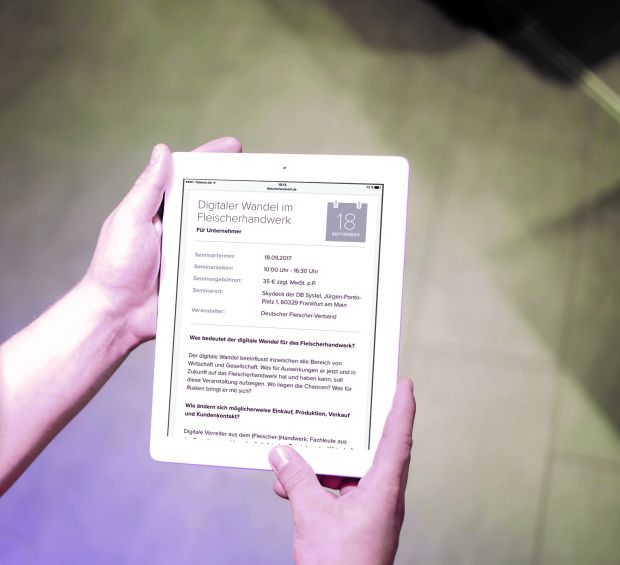 Der digitale Wandel hat im Fleischerhandwerk längst begonnen. Der digitale Wandel hat im Fleischerhandwerk längst begonnen.