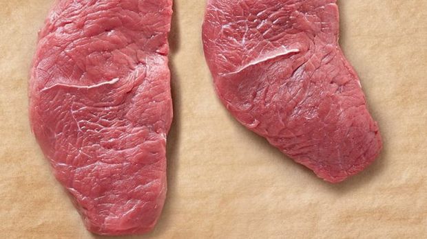 Hüftsteak vom Galloway-Rind. Hüftsteak vom Galloway-Rind.