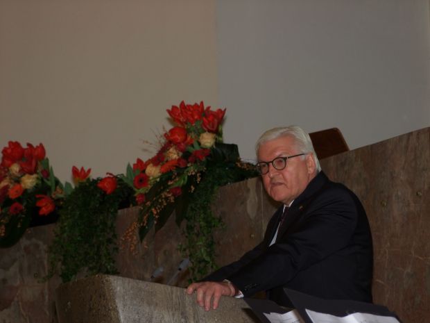 Bundespräsident Frank-Walter Steinmeier in der Frankfurter Paulskirche. Bundespräsident Frank-Walter Steinmeier in der Frankfurter Paulskirche.