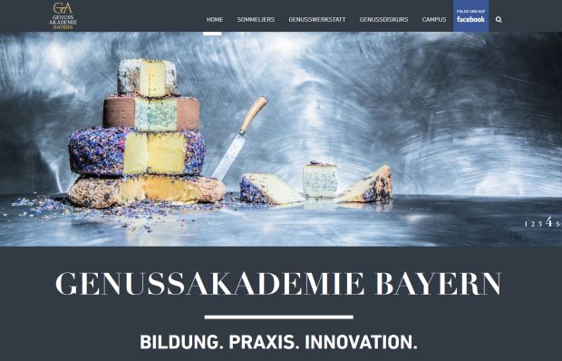 Ein Blick auf die Webseite der Genussakademie. Ein Blick auf die Webseite der Genussakademie.