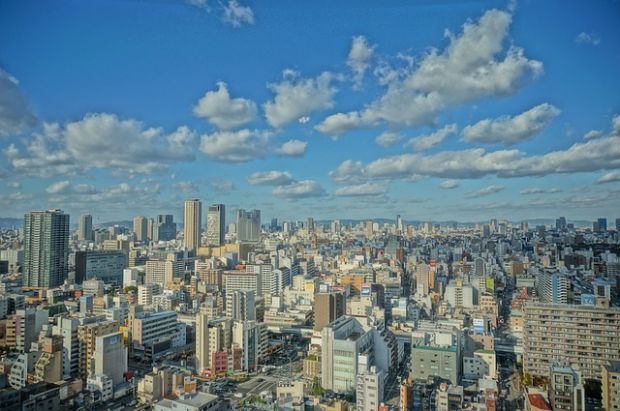 Blick auf Osaka. Japans drittgrößte Stadt zählt 2,7 Millionen Einwohner. Blick auf Osaka. Japans drittgrößte Stadt zählt 2,7 Millionen Einwohner.