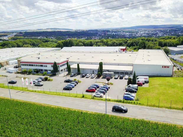 Unternehmensgebäude von KMW in Limburg an der Lahn. Unternehmensgebäude von KMW in Limburg an der Lahn.