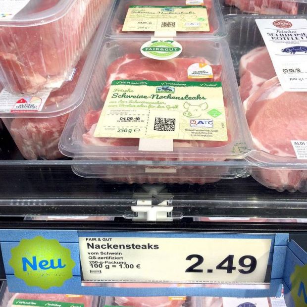 Die Nachricht löste gemischte Reaktionen aus, seit August gibt es Fleisch von Neuland in ausgewählten Aldi-Märkten unter der Dachmarke „Fair&Gut“. Die Nachricht löste gemischte Reaktionen aus, seit August gibt es Fleisch von Neuland in ausgewählten Aldi-Märkten unter der Dachmarke „Fair&Gut“.