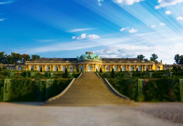 Schloss Sanssouci in Potsdam. Schloss Sanssouci in Potsdam.