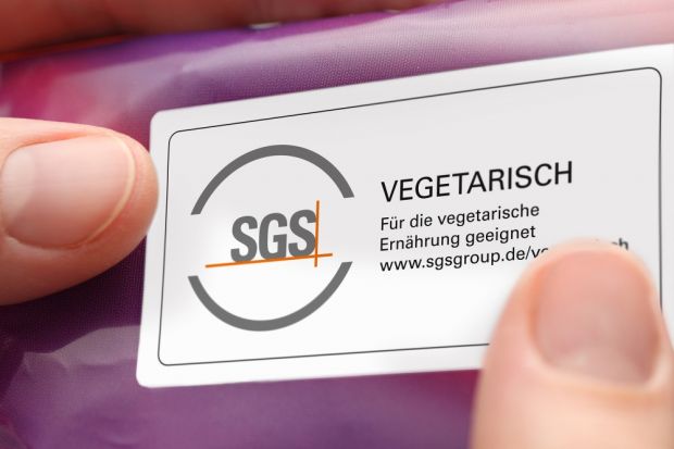 SGS hat ein neues Zeichen für vegane und vegetarische Nahrungsmittel entwickelt. SGS hat ein neues Zeichen für vegane und vegetarische Nahrungsmittel entwickelt.