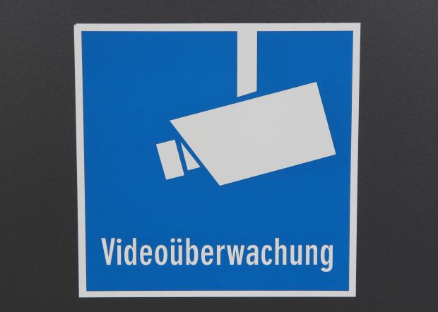 Überwachungskamera-Hinweisschild. Überwachungskamera-Hinweisschild.