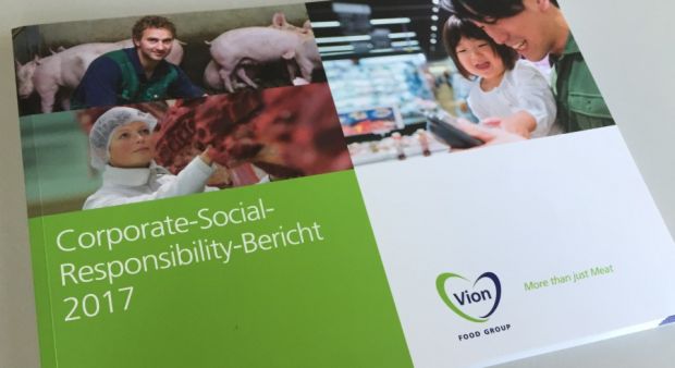 Vion bekennt erneut Farbe und präsentiert den Nachhaltigkeitsreport 2017. Vion bekennt erneut Farbe und präsentiert den Nachhaltigkeitsreport 2017.