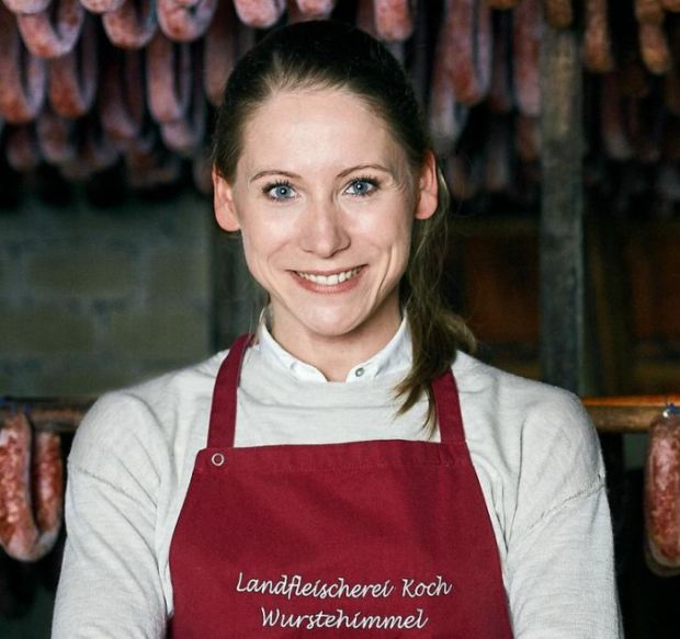Katharina Koch, Fleischermeisterin aus Calden. Katharina Koch, Fleischermeisterin aus Calden.