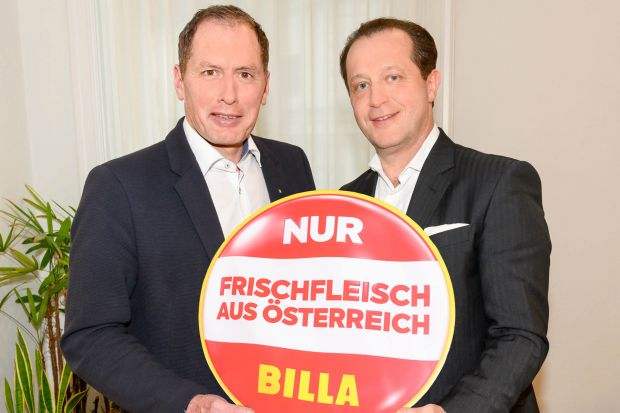 Verlässliche Partnerschaft auf Augenhöhe: Josef Moosbrugger (links), Präsident Landwirtschaftskammer Österreich, und Robert Nagele, Billa-Vorstandssprecher. Verlässliche Partnerschaft auf Augenhöhe: Josef Moosbrugger (links), Präsident Landwirtschaftskammer Österreich, und Robert Nagele, Billa-Vorstandssprecher.