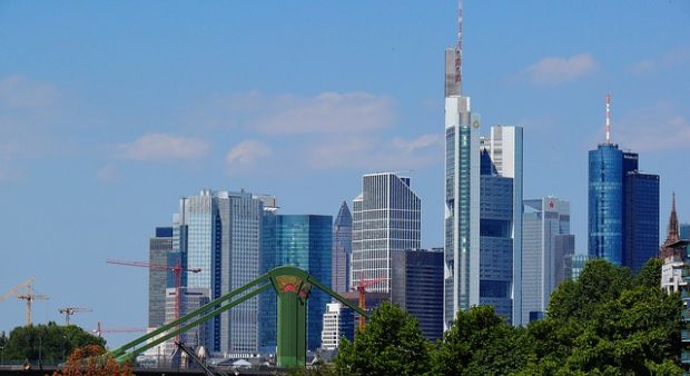Einzigartig in Deutschland: Die Skyline von Frankfurt am Main. Einzigartig in Deutschland: Die Skyline von Frankfurt am Main.