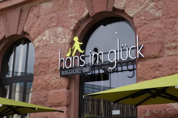 Restaurantkette Hans im Glück am Hansaplatz in Dortmund. Restaurantkette Hans im Glück am Hansaplatz in Dortmund.