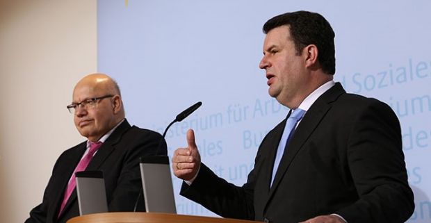 Bundeswirtschaftsminister Peter Altmaier (l.) und Bundesarbeitsminister Hubertus Heil Bundeswirtschaftsminister Peter Altmaier (l.) und Bundesarbeitsminister Hubertus Heil