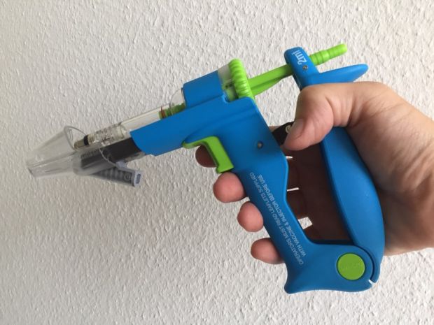 Pistole für die Impfung von Schweinen. Pistole für die Impfung von Schweinen.