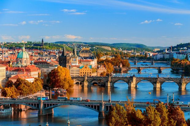 Blick auf Prag. Blick auf Prag.