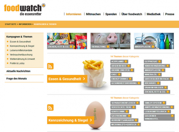 Die Verbraucherorganisation Foodwatch will Hygienezustände auf einer neuen Online-Plattform aktiv schalten. Die Verbraucherorganisation Foodwatch will Hygienezustände auf einer neuen Online-Plattform aktiv schalten.